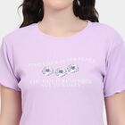 Ladies' Round Neck T-Shirt , लाइलेक, small