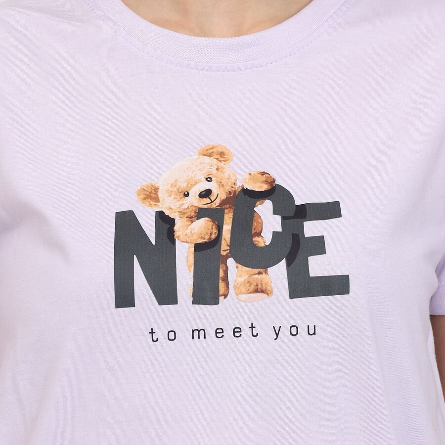 Ladies' Round Neck T-Shirt , Lilac, large image number null