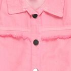 Girls' Soft Pink Button-Down Casual Frock, हल्का गुलाबी, small image number null