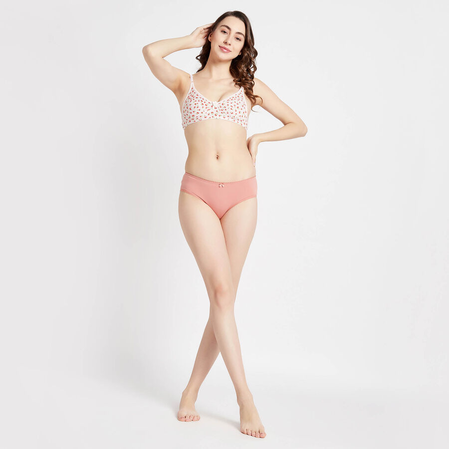 Printed Bra, Pink, large image number null