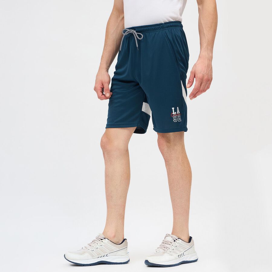Men's Deep Teal Regular Fit Active Bermuda Shorts, Teal Blue, large image number null