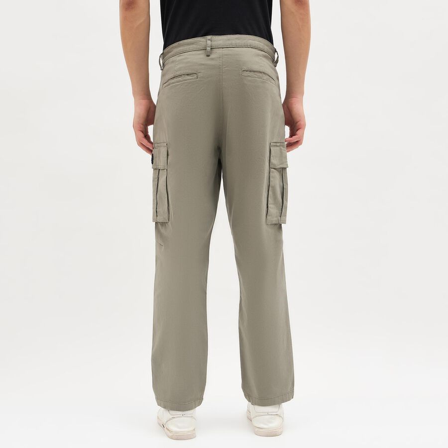 Men's Slim Fit Casual Trousers, Light Green, large image number null