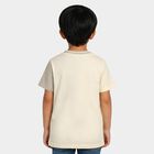 Boys Yellow Cotton Round Neck Casual Boys T-Shirt, पीला, small