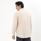 Men's Soft Peach Mandarin Collar Casual Shirt, Peach, small image number null