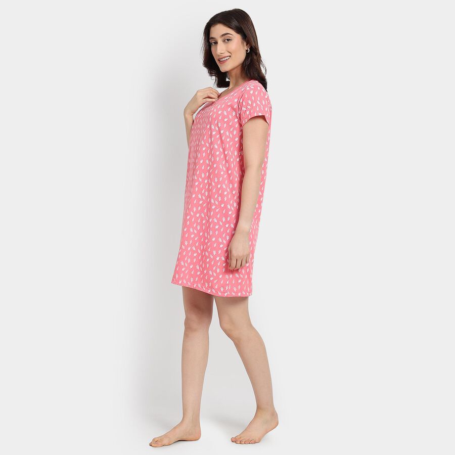 Ladies' Nighty , गुलाबी, large image number null