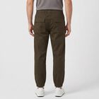 Men's Olive Green Slim Fit Jogger Trousers, ओलिव, small