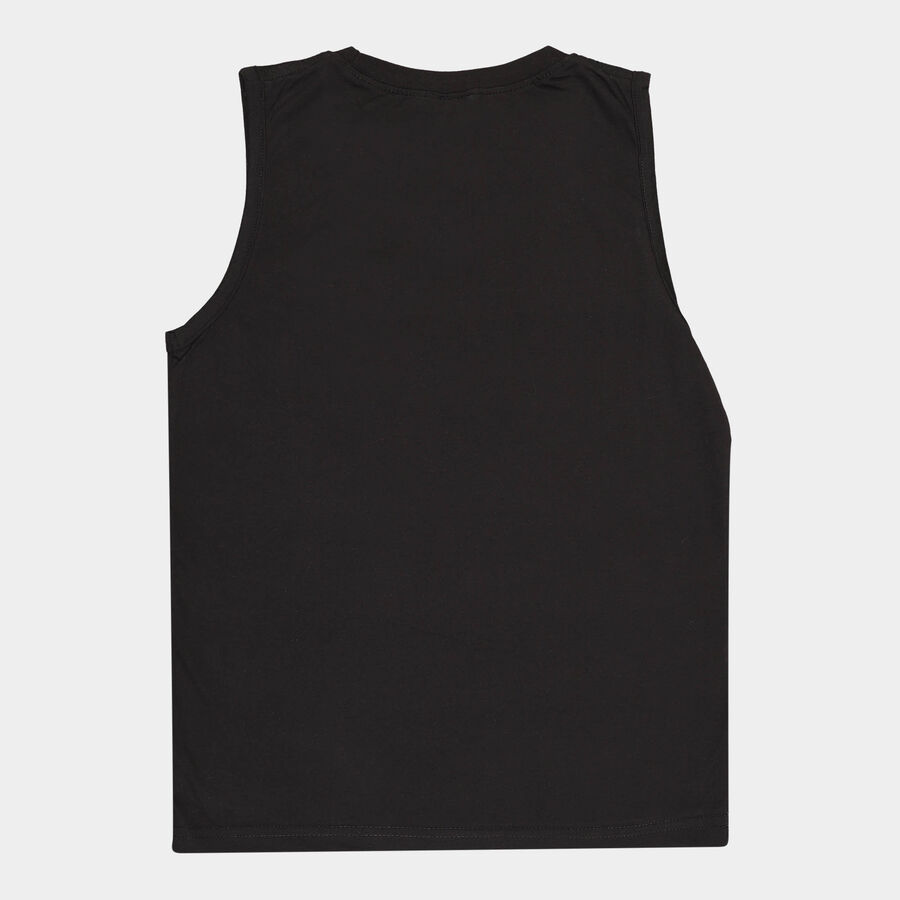Boys Solid T-Shirt, Black, large image number null