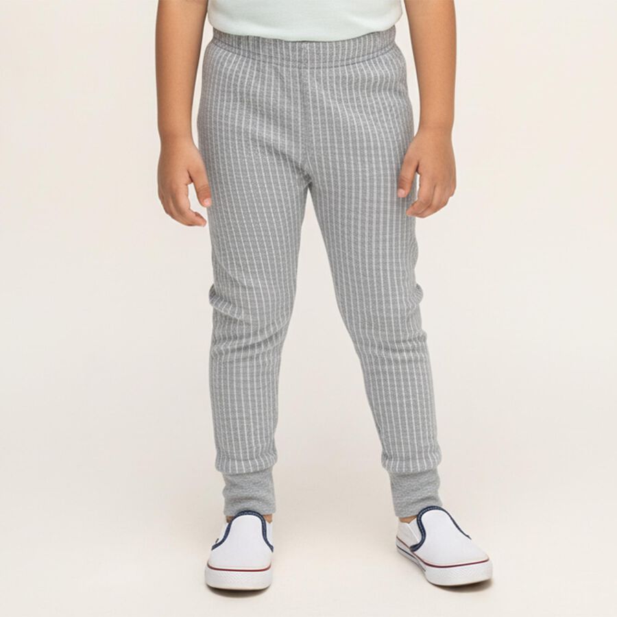 Boys Muted Light Grey Thermal Lower, मिश्रित हल्का ग्रे, large image number null