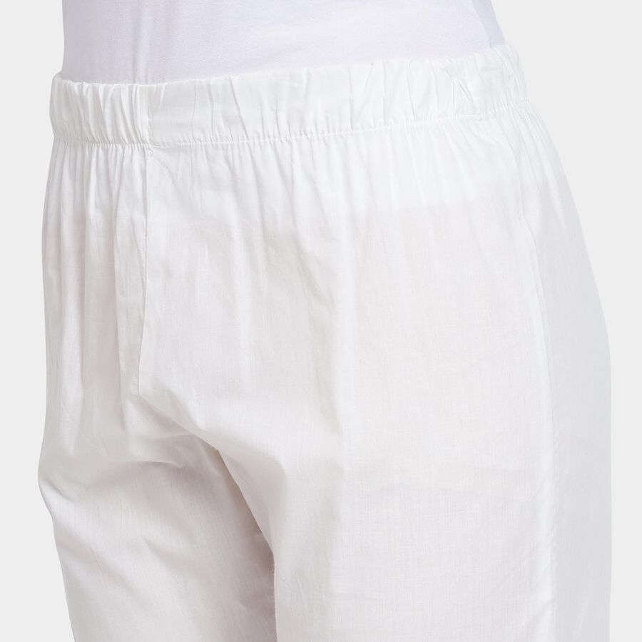 Ladies' 100% Cotton Palazzos , Off White, large image number null