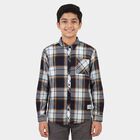 Boys' Mustard Cotton Long Sleeves Collared Shirt, Mustard, small