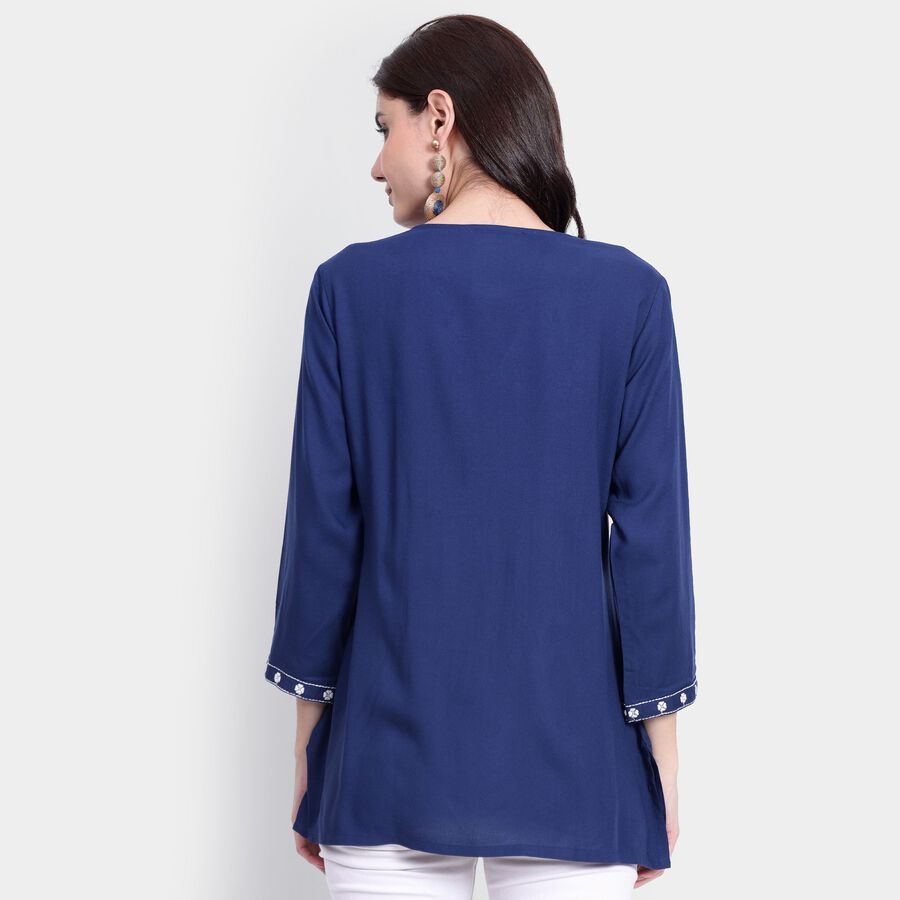 Ladies' Kurti, नेवी ब्लू, large image number null