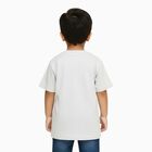 Boys Light Grey Round Neck Casual T-Shirt, Ecru Melange, small image number null