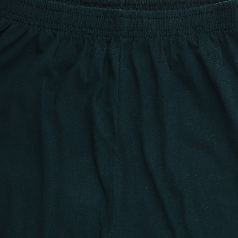 Boys' Dark Green Regular Fit Space Printed Pyjama, Dark Green, large