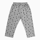 Girls' Light Grey Polka Dot Elastic Waist Capri, Melange Light Grey, small image number null