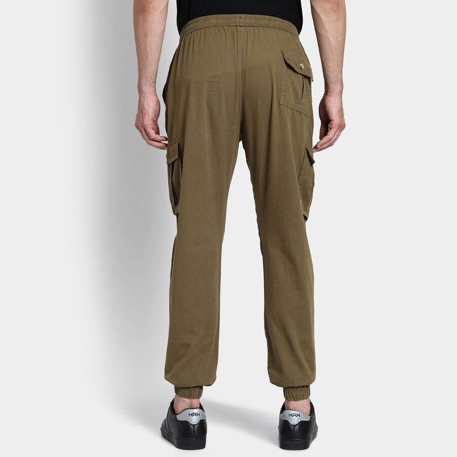 Men's 100% Cotton Track Pants, Khaki, large image number null