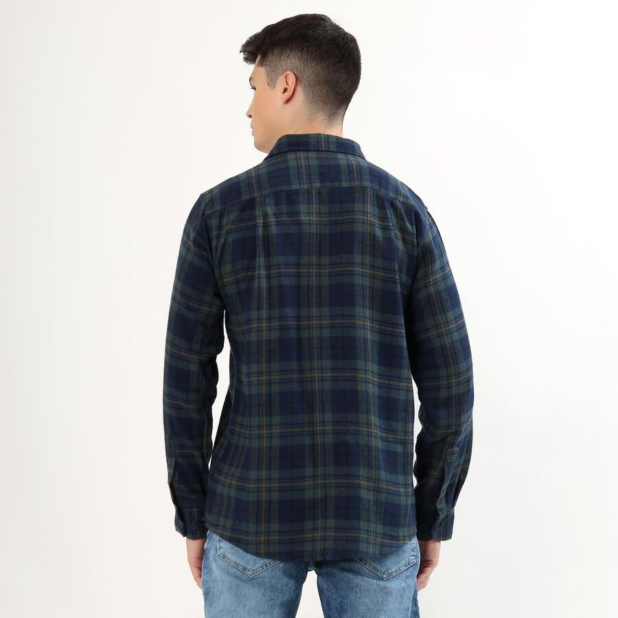 Men's Muted Olive Green Button Down Casual Shirt, ओलिव, large image number null