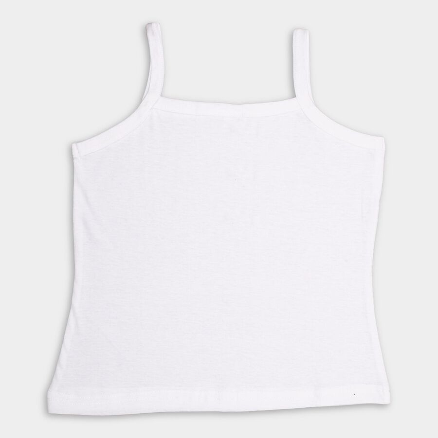 Girl's 100% Cotton Vest , White, large image number null