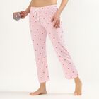 Women's Pink Regular Fit Solid Pyjama, हल्का गुलाबी, small