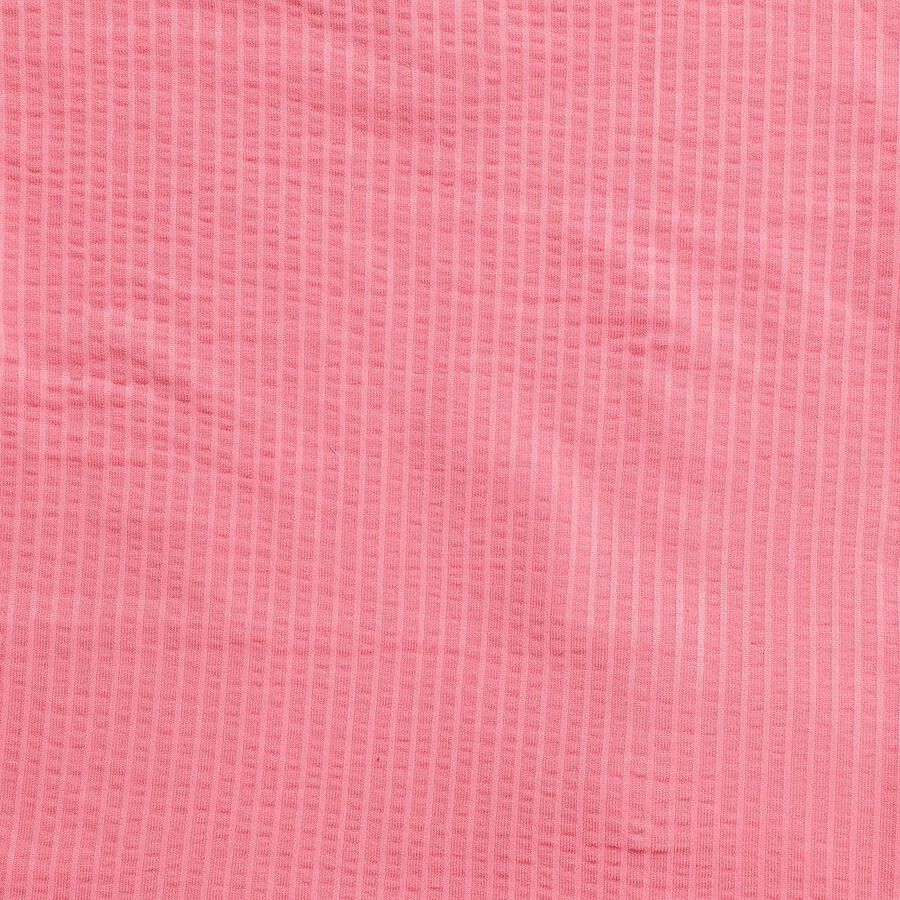 Girls Bright Coral Pink Ruffle Sleeve Top and Shorts Set, गुलाबी, large