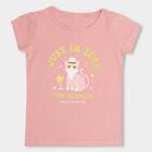 Girls' 100% Cotton T-Shirt , Peach, small image number null