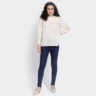 Ladies' 100% Cotton Top , ऑफ व्हाइट, small image number null