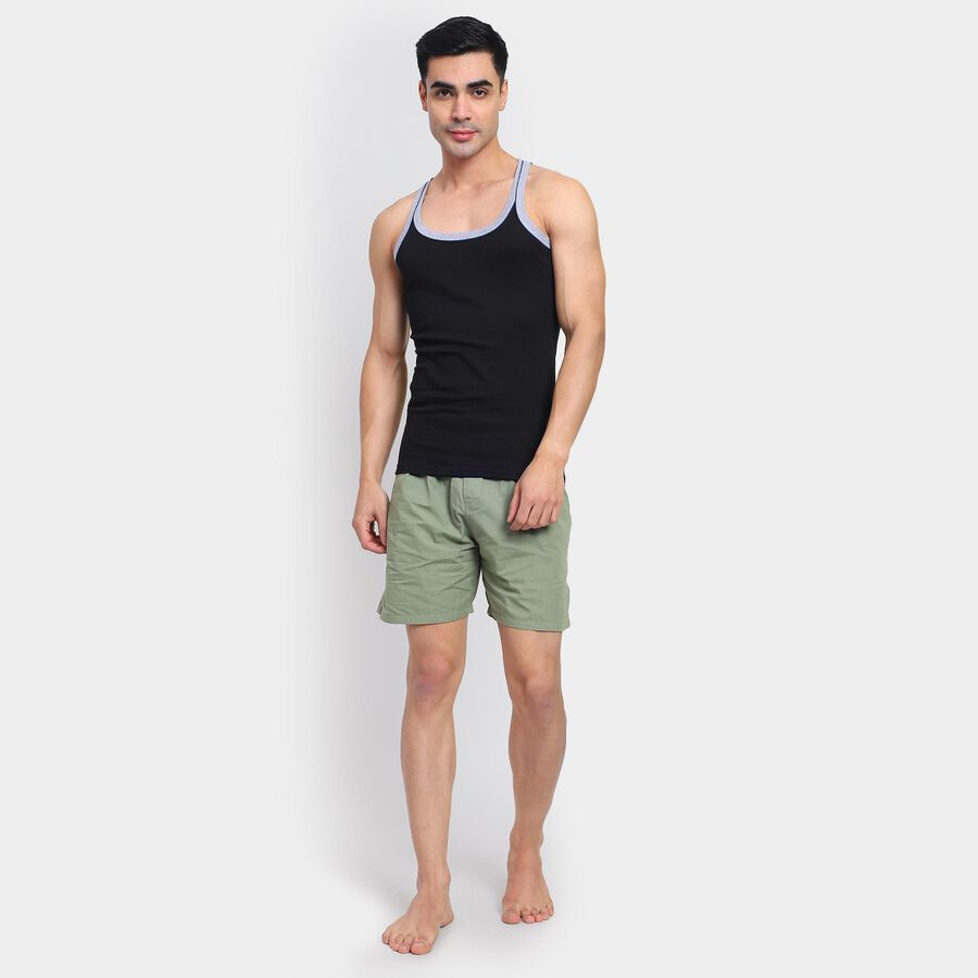 Men's 100% Cotton Gym T-Shirt , काला, large