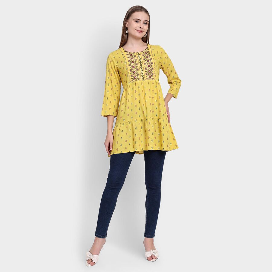Ladies' Kurti , मस्टर्ड, large image number null