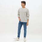 Men's Off-White Crew Neck Casual Full Sleeve T-Shirt, Off White, small image number null