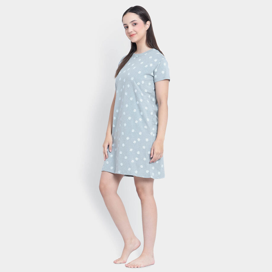 All Over Print Nighty, Light Grey, large image number null