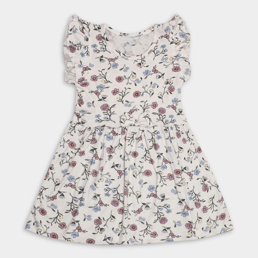 Girls' Frock , Off White, large image number null