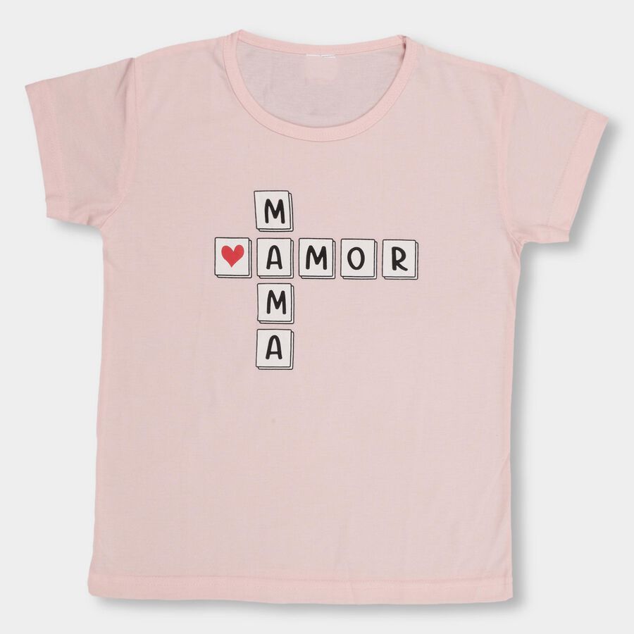 Girls' T-Shirt , हल्का गुलाबी, large image number null