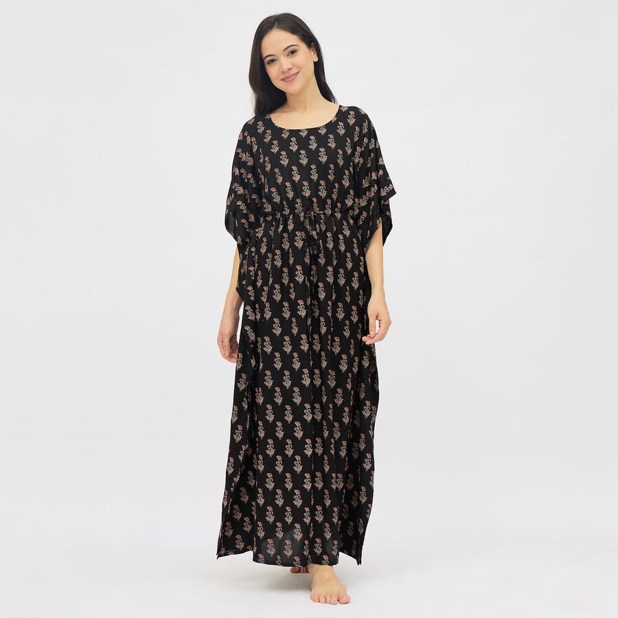 Ladies' Full Length Nighty , Black, large image number null