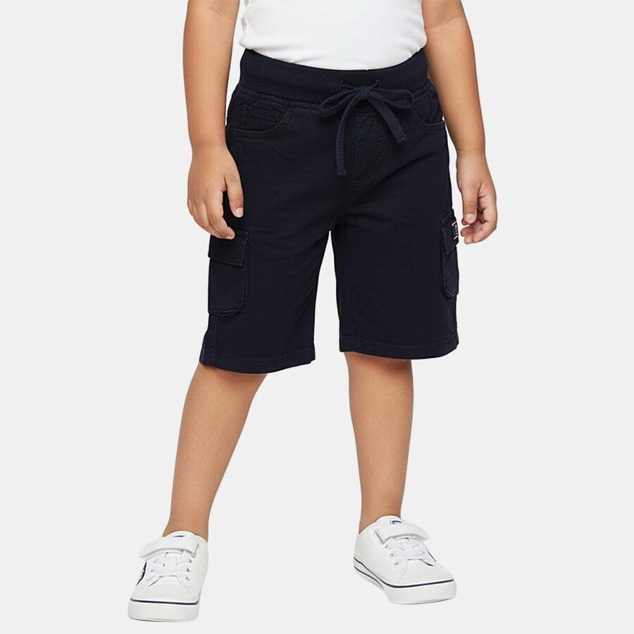 Boys' Navy Blue Regular Fit Cargo Cotton Jamaican, Navy Blue, large