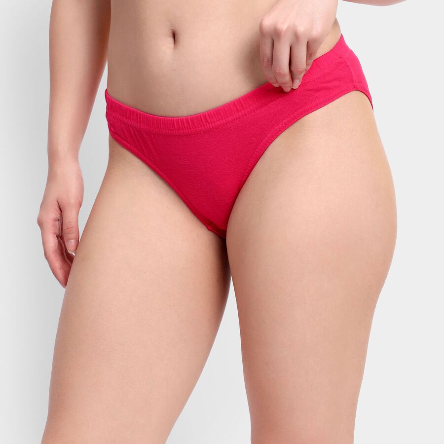 Ladies' 100% Cotton Panty, Fuchsia, large image number null