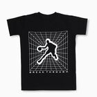 Boys Jet Black Crew Neck Casual T-Shirt, Black, small image number null