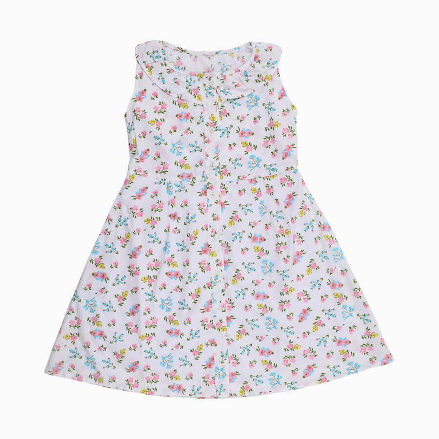 Girls' Frock, ऑफ व्हाइट, large image number null