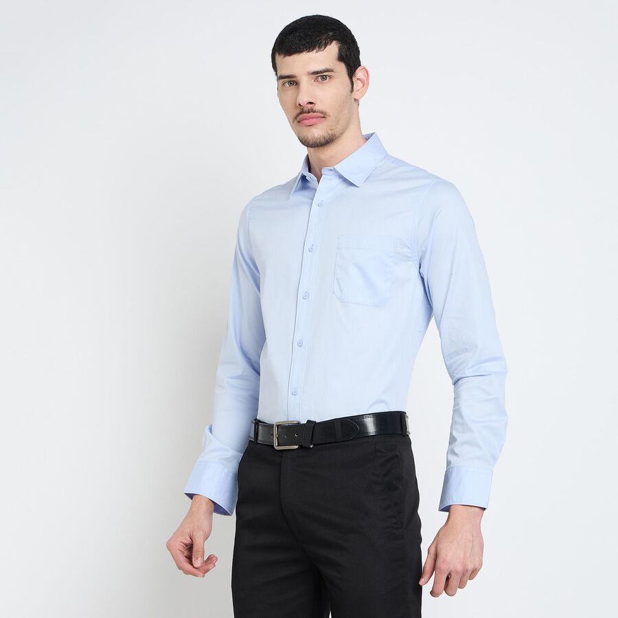 Men's 100% Cotton Formal Shirt , हल्का नीला, large image number null