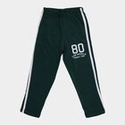 Boys' Dark Green Regular Fit Side Stripe Graphic Print Pyjama, Dark Green, small