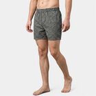 Men's Light Green Relaxed Fit Checked Boxers, Light Green, small