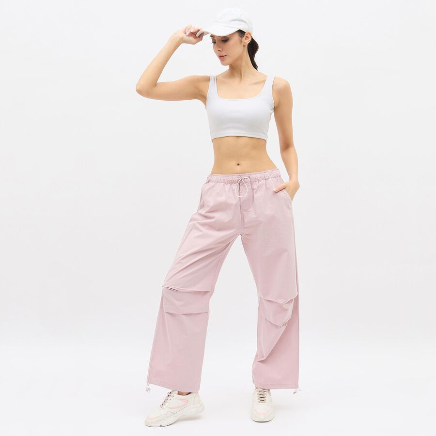 Ladies' 100% Cotton High Rise Trouser, Lilac, large image number null