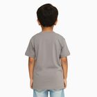 Boys Light Grey Crew Neck Casual Half Sleeve T-Shirt, Light Grey, small image number null