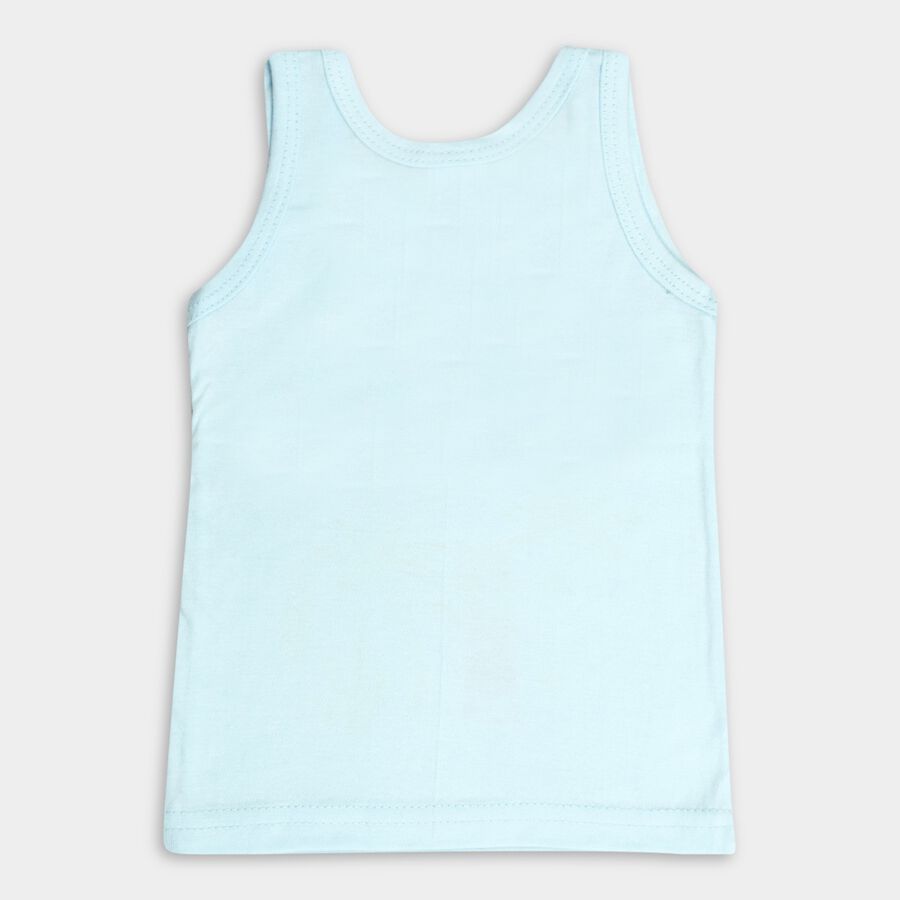Infants' Cotton Vest, Light Blue, large image number null