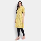 Printed Kurta, Mustard, small image number null