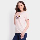 Ladies' Cotton Round Neck T-Shirt, Pink, small image number null