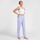 Women's Light Blue Relaxed Fit Solid Pyjama, हल्का नीला, small