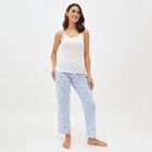 Women's Light Sky Blue Heart Printed Elastic Waist Pyjama, हल्का नीला, small image number null