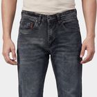 Men's Light Grey Slim Fit Stretchable Jeans, Light Grey, small