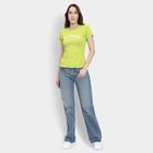 Ladies' Round Neck T-Shirt, Neon Green, small