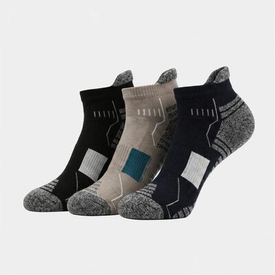 Men's Ankle Length Pack of 3 Socks ( Grey, Black, Navy )