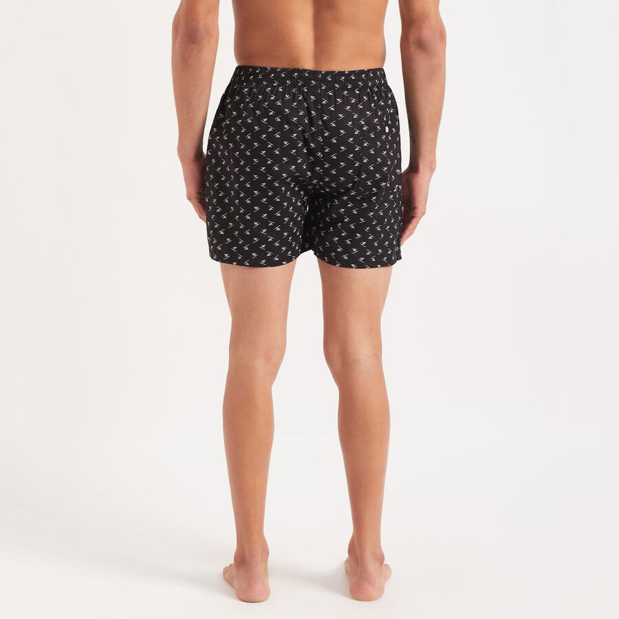 Men's Cotton Boxers, Black, large image number null